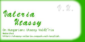 valeria utassy business card